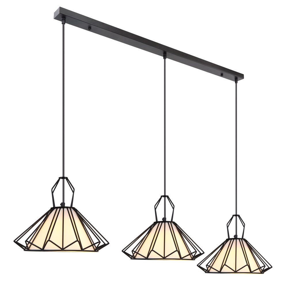 Suspension Globo GISELA Noir, 3 lumières main product photo