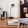 Lampe de table Pineda LED Chrome, Noir, 1 lumière