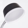 Lampe de table Pineda LED Chrome, Noir, 1 lumière