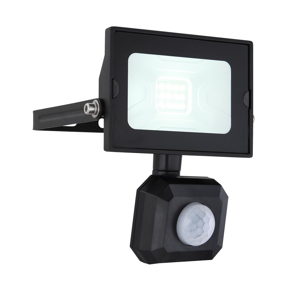 Spot de jardin Globo HELGA LED Noir, 1 lumière, Détecteur de mouvement main product photo