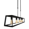 Suspension Steinhauer Buckley Noir, 5 lumières