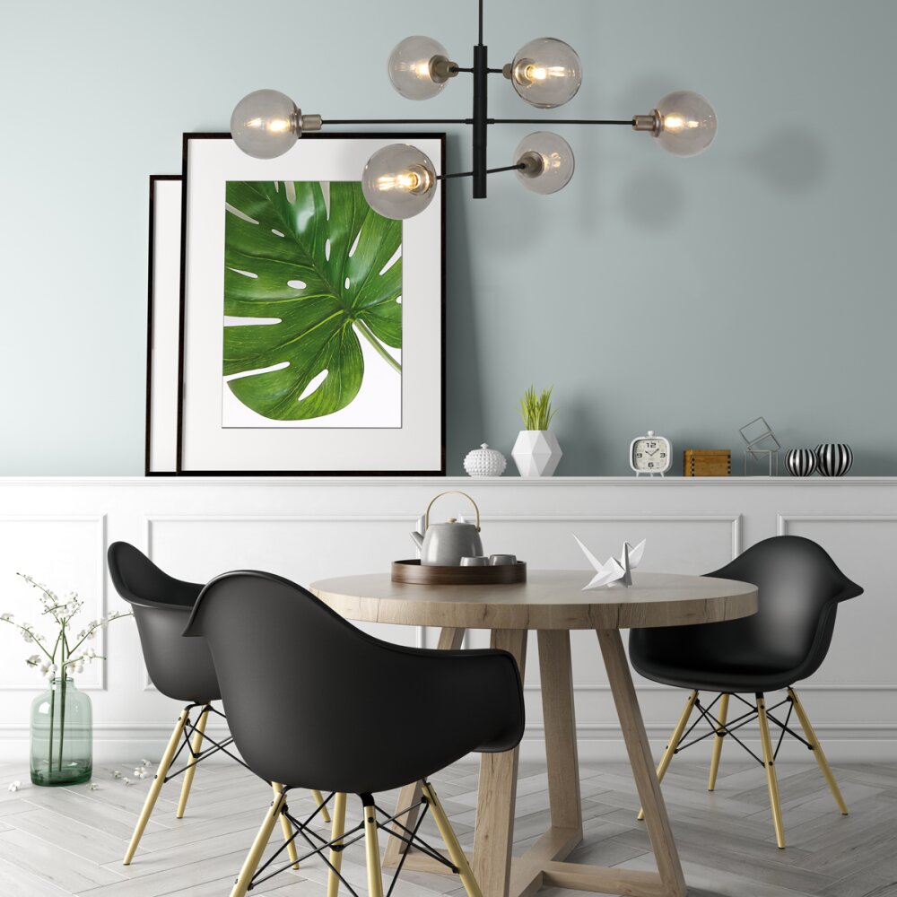 Suspension Steinhauer Constellation Gris, Noir, 6 lumières main product photo