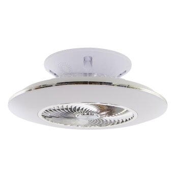 Ventilateur de plafond Globo KELLO LED Blanc, 1 lumière