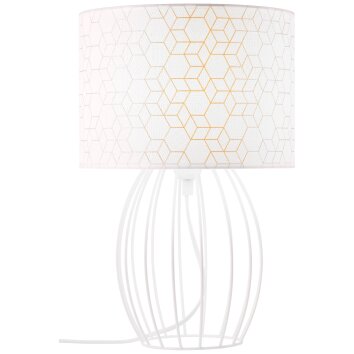 Lampe de table Brilliant Galance Blanc, 1 lumière