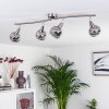 Plafonnier Warga LED Nickel mat, 4 lumières