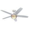 Ventilateur de plafond Globo VIVIANA LED Nickel mat, 1 lumière, Télécommandes