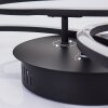 Plafonnier Johsa LED Noir, 3 lumières