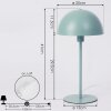 Lampe de table Tom Kings Vert, Blanc, 1 lumière Lampe de table Tom Kings Vert, Blanc, 1 lumière