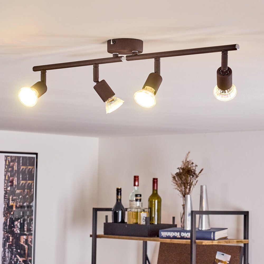 Plafonnier Planes LED Rouille, 4 lumières main product photo