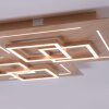 Plafonnier Paul Neuhaus Q-LINEA LED Bois clair, 8 lumières, Télécommandes