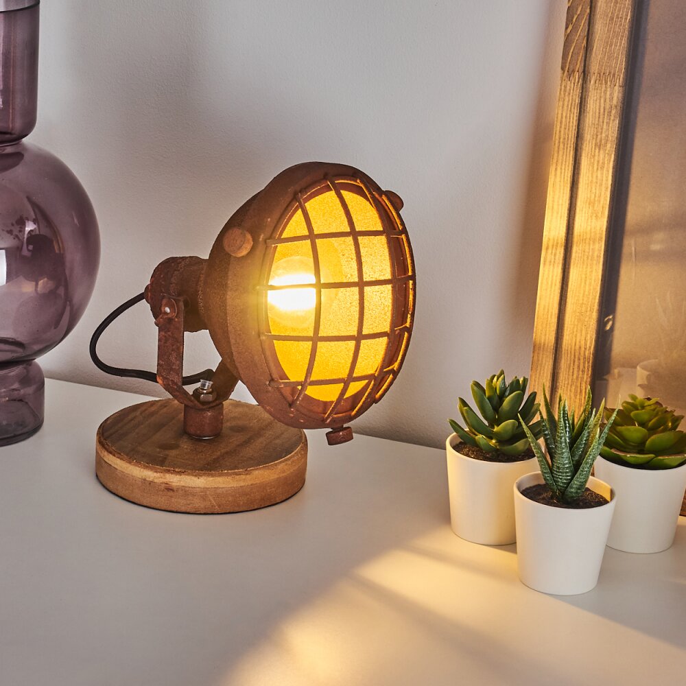 Lampe de table Onsala Bois foncé, Rouille, 1 lumière main product photo