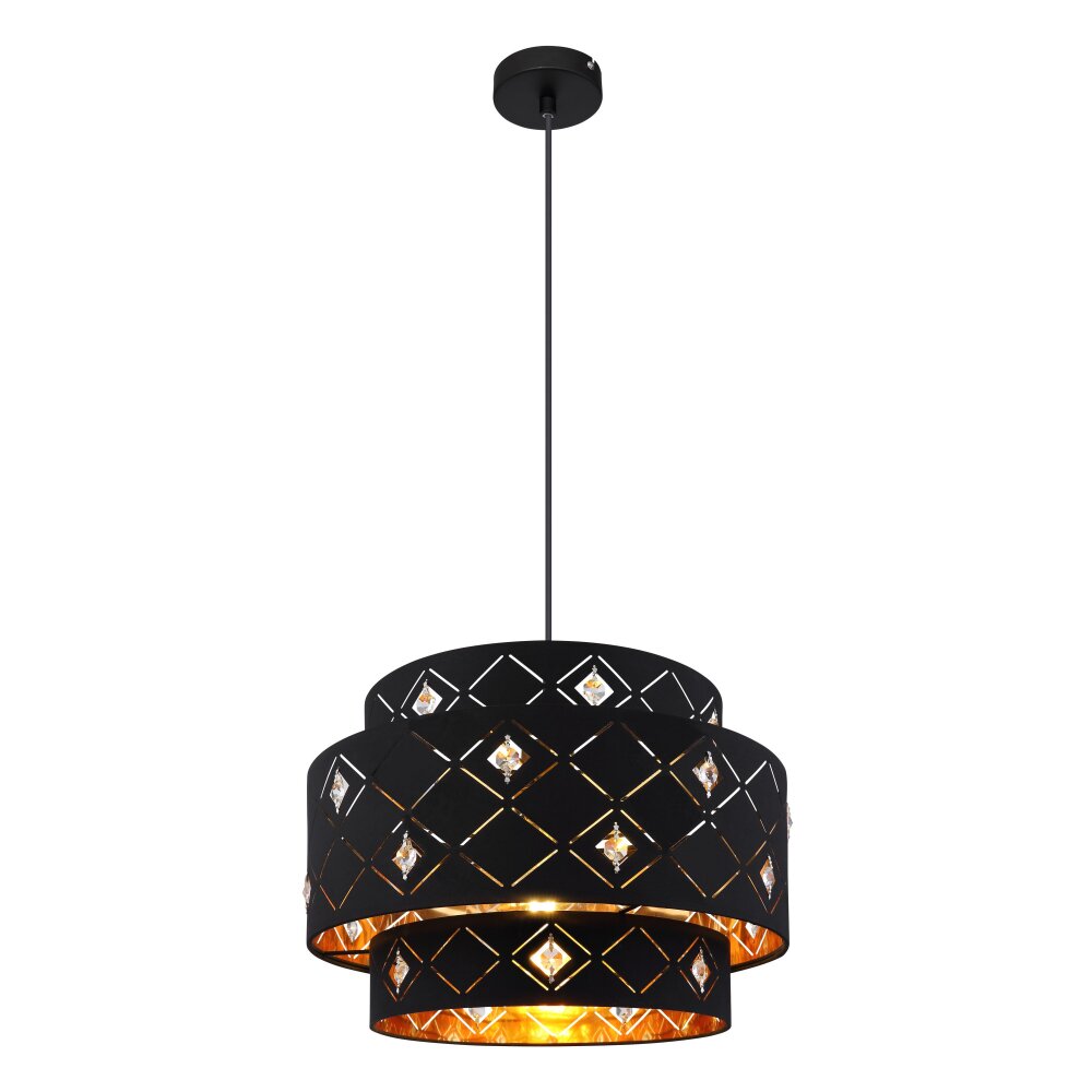 Suspension Globo ABBEY Noir, 1 lumière main product photo
