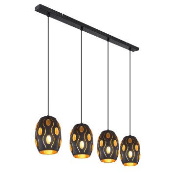 Suspension Globo NARRI Noir, 4 lumières