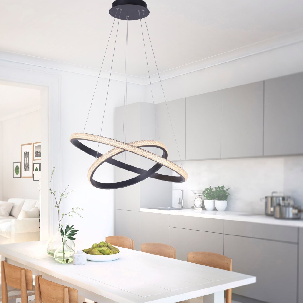 Suspension Leuchten-Direkt MUSA LED Noir, 2 lumières main product photo
