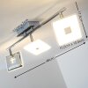 Spot plafond Trio Pontius LED Chrome, 3 lumières