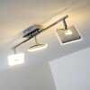 Spot plafond Trio Pontius LED Chrome, 3 lumières