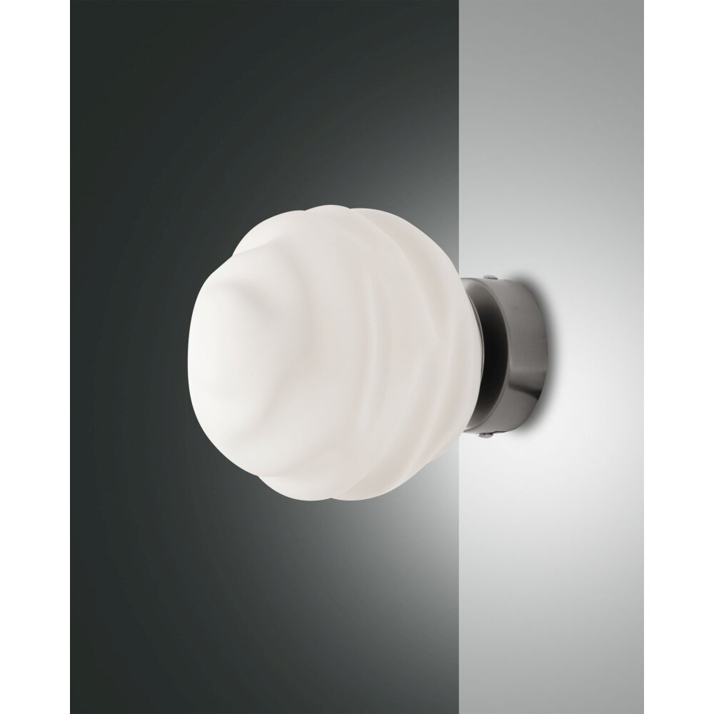 Applique murale Fabas Luce Ava Nickel mat, 1 lumière main product photo