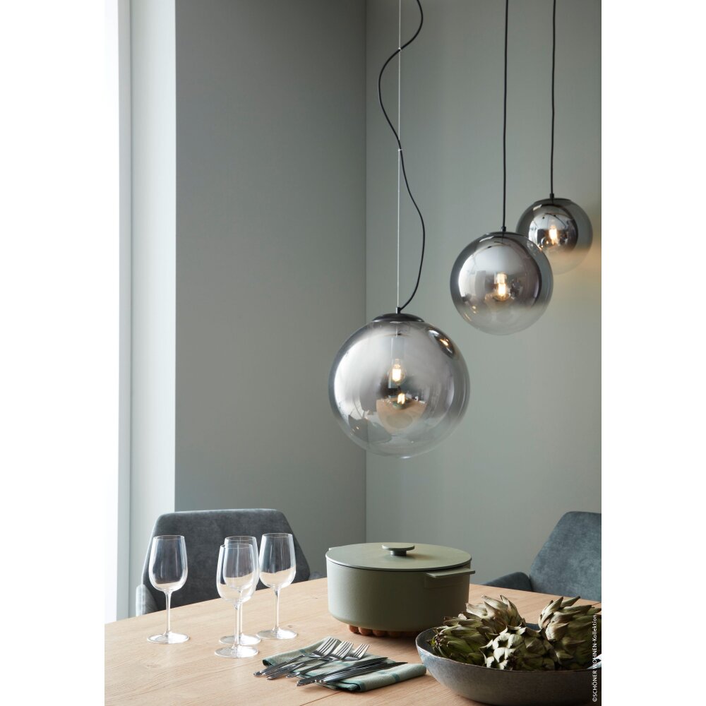 Suspension SCHÖNER WOHNEN-Kollektion MIRROR Noir, 1 lumière main product photo
