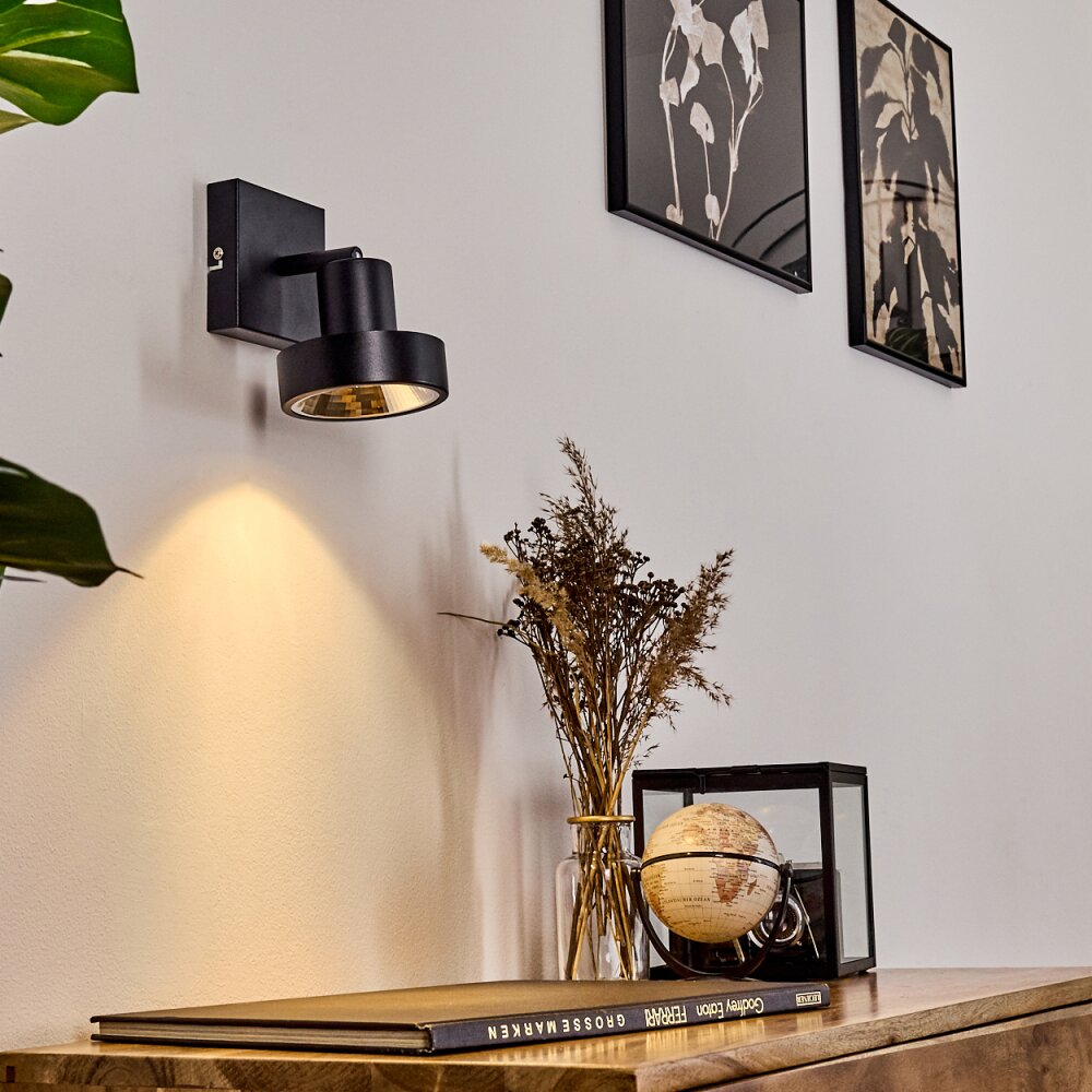 Applique murale Chagres Noir, 1 lumière main product photo