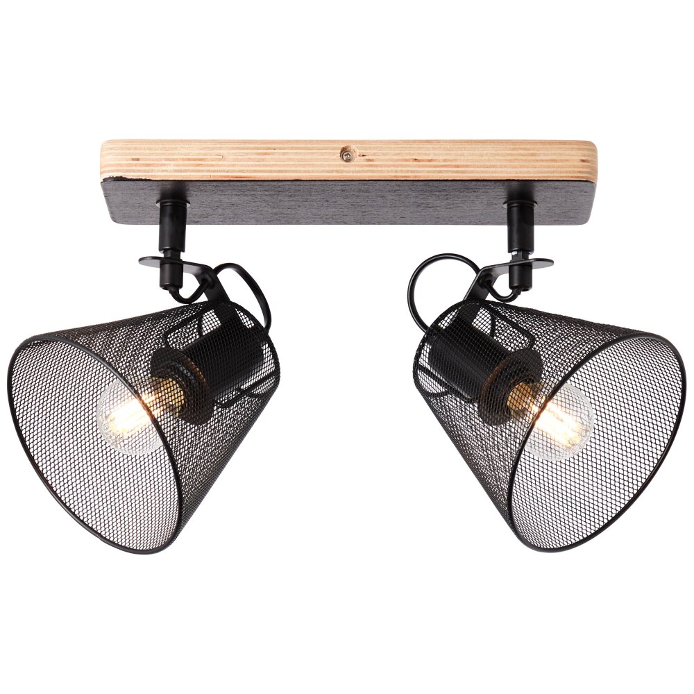 Spot Brilliant Whole Bois foncé, Noir, 2 lumières main product photo