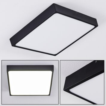 Plafonnier Kragos LED Noir, Blanc, 1 lumière