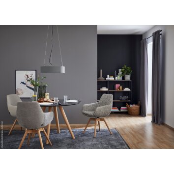 Suspension SCHÖNER WOHNEN-Kollektion PINA Nickel mat, 4 lumières