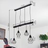 Suspension Cool Spring Bois foncé, Noir, 4 lumières