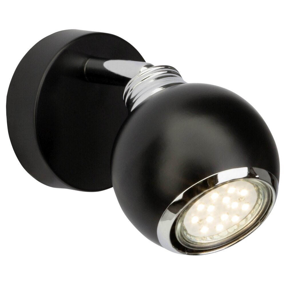 Spot mural Brilliant Ina LED Chrome, Noir, 1 lumière main product photo