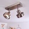 Plafonnier Chagres Nickel mat, 2 lumières