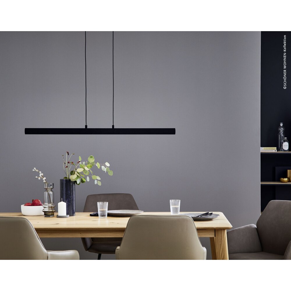 Suspension SCHÖNER WOHNEN-Kollektion STRIPE LED Noir, 1 lumière main product photo