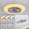 Ventilateur de plafond Nagoya LED Blanc, 1 lumière, Télécommandes