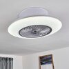 Ventilateur de plafond Nagoya LED Blanc, 1 lumière, Télécommandes