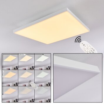 Plafonnier Cor LED Blanc, 1 lumière, Télécommandes