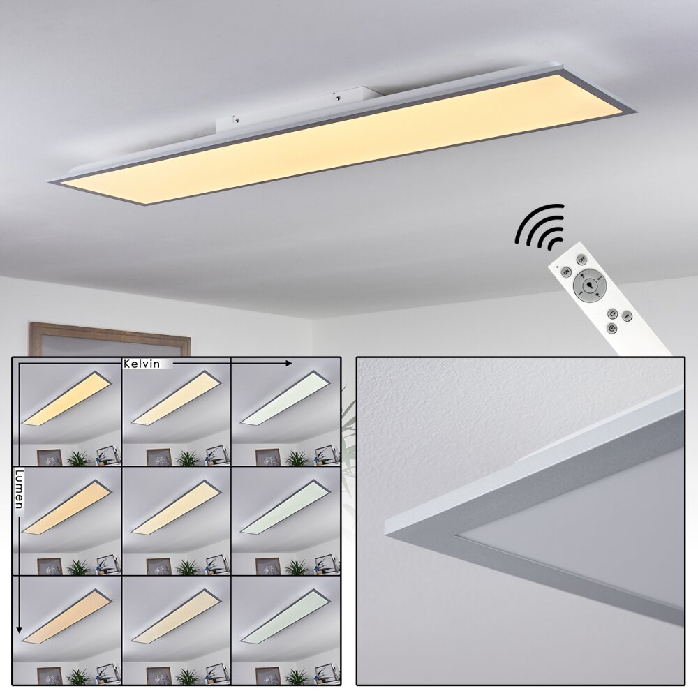 Plafonnier Nexo LED Blanc, 1 lumière, Télécommandes main product photo