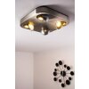 Plafonnier Granada LED Nickel mat, 4 lumières