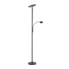 Lampadaire Leuchten-Direkt HANS LED Noir, 2 lumières