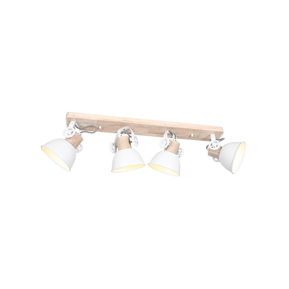Spot de plafond Steinhauer Gearwood Bois foncé, Blanc, 4 lumières main product photo