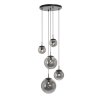 Suspension Steinhauer Bollique Noir, 5 lumières