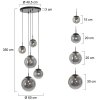 Suspension Steinhauer Bollique Noir, 5 lumières