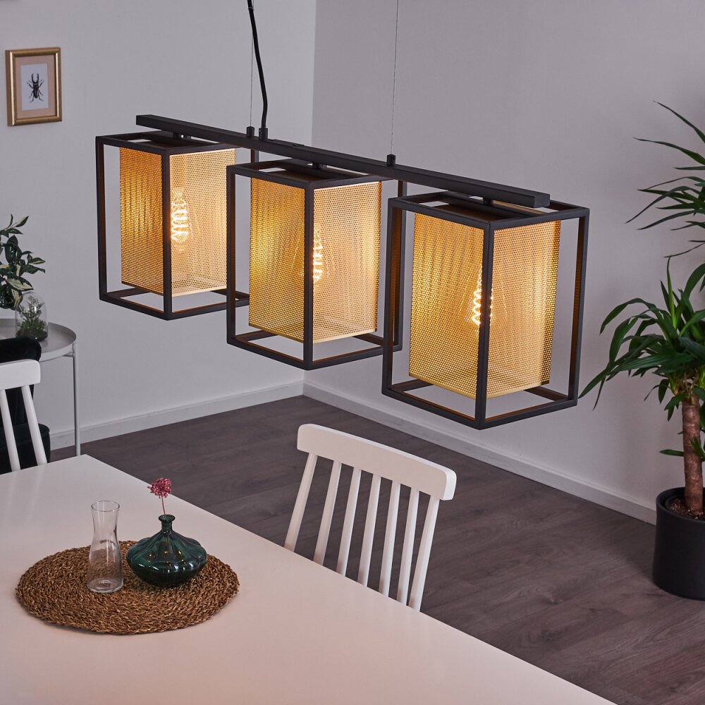 Suspension Kabul Noir, 3 lumières main product photo