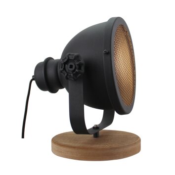 Lampe de table Brilliant Kiki Noir, 1 lumière