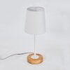 Lampe de table Leirado Bois foncé, Blanc, 1 lumière