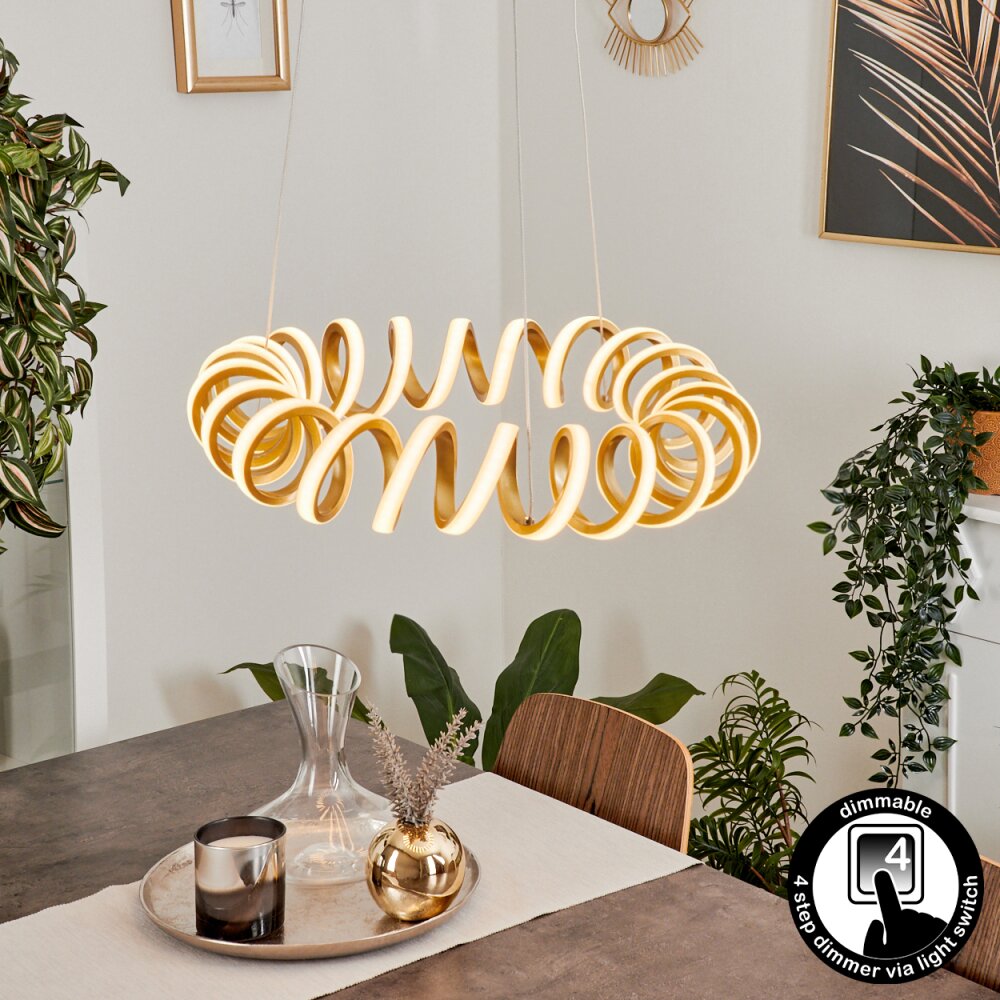 Suspension Maziwa LED Or, 1 lumière main product photo