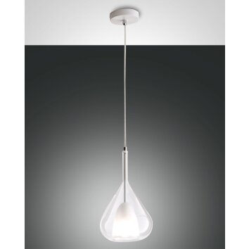 Suspension Fabas Luce Lila Blanc, 1 lumière