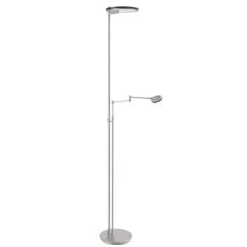 Lampadaire Steinhauer Turound LED Acier brossé, 2 lumières