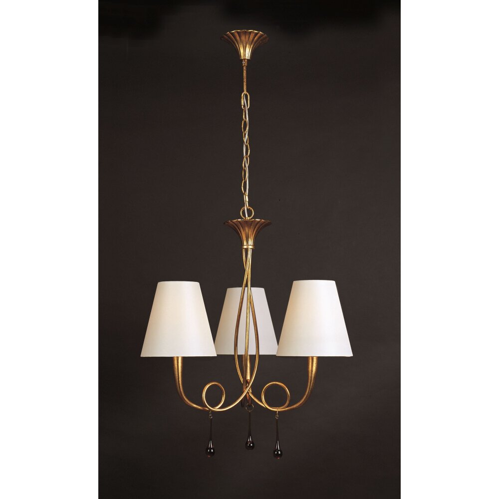 Suspension Mantra PAOLA Or, 3 lumières main product photo