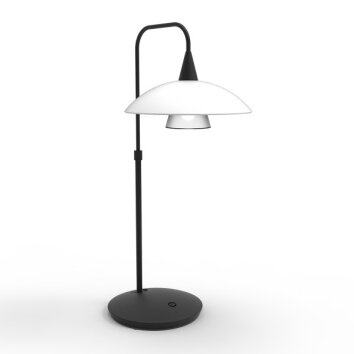 Lampe de table Steinhauer Tallerken LED Noir, 6 lumières