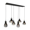 Suspension Steinhauer Flere Gris, Noir, 6 lumières