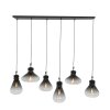 Suspension Steinhauer Flere Gris, Noir, 6 lumières