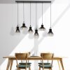 Suspension Steinhauer Flere Gris, Noir, 6 lumières